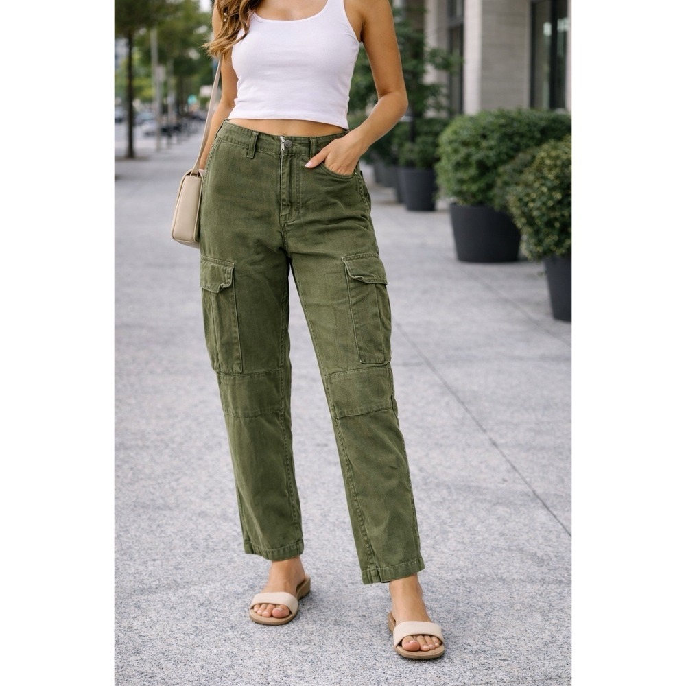 RAG & BONE Cargo Pants Women's Size 27 Olive/Army Green Utility Pockets‎ Hippie